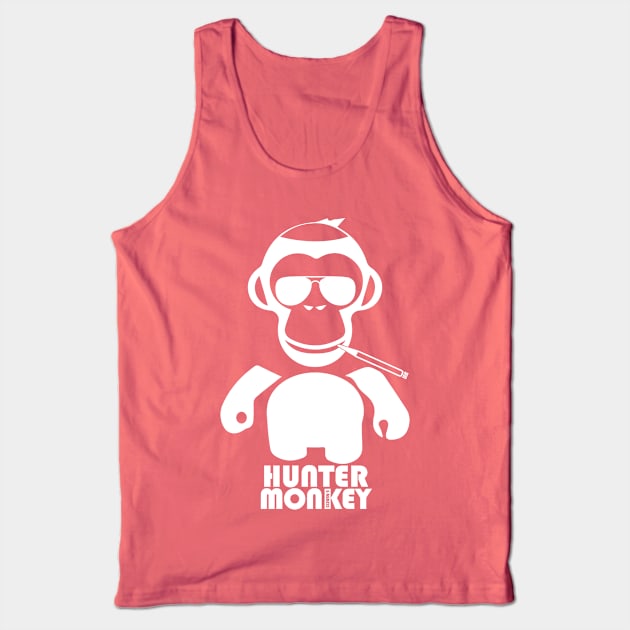 Hunter Monkey White Logo Tank Top by eddiegrant